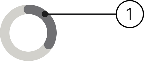 Spinner anatomy diagram showing the loading status indicator