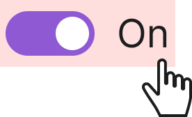 Clickable area of toggle including both the pill and the label