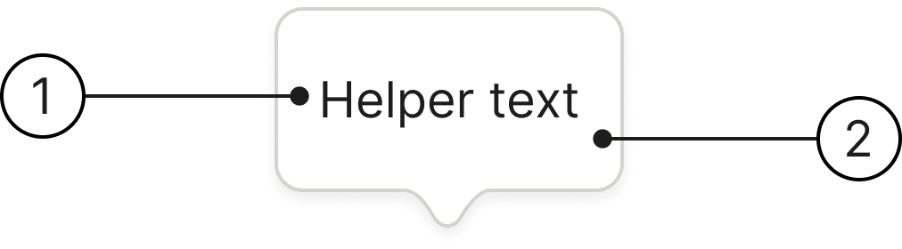 Tooltip anatomy diagram showing the label and the container