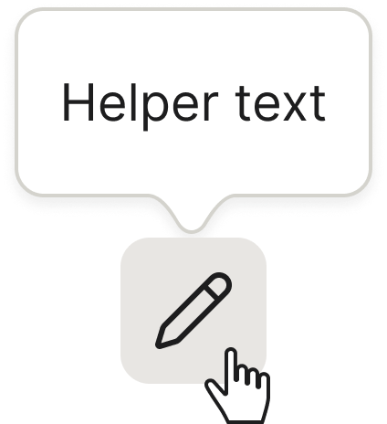 Tooltip appearing above an icon button while the cursor hovers over it